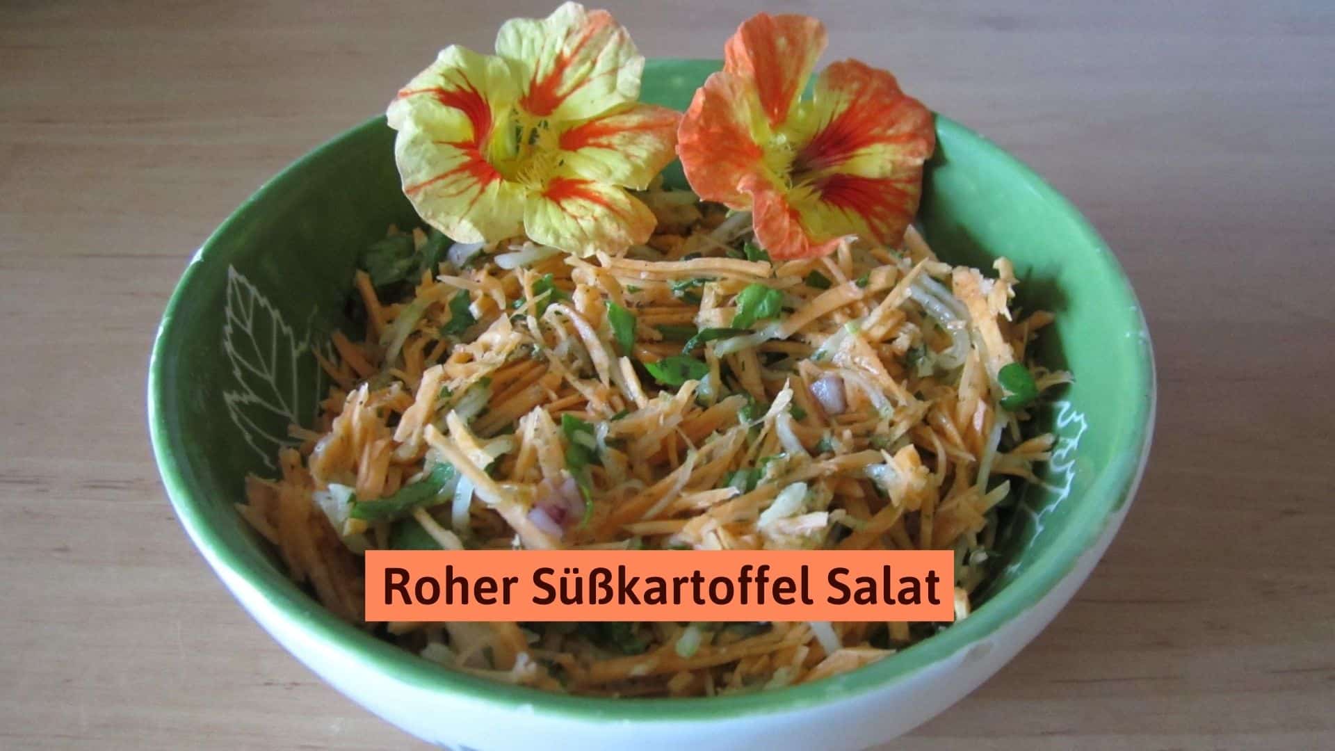 Roher Süßkartoffel Salat