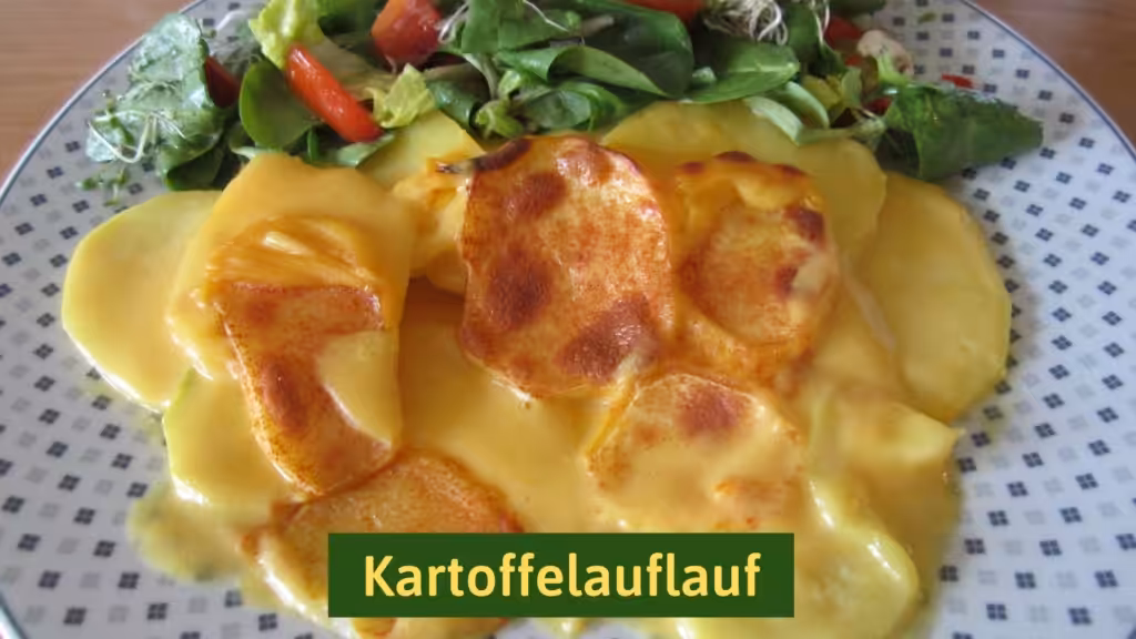 Veganer Kartoffelsalat mit Feldsalat