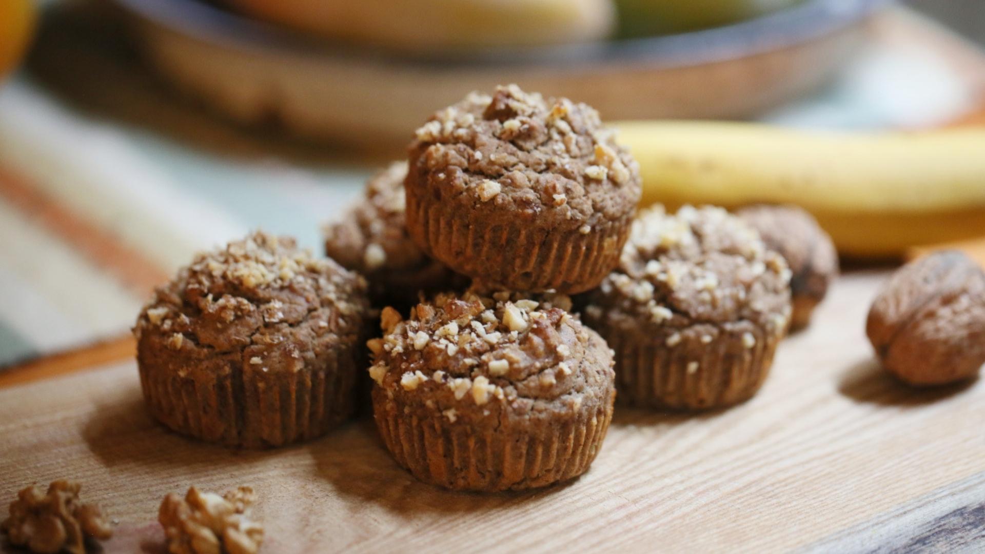 Bananen-Walnuss-Muffins Rezept