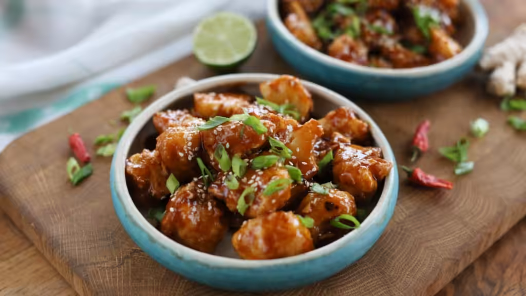 Portion of Sticky Sesame Cauliflower