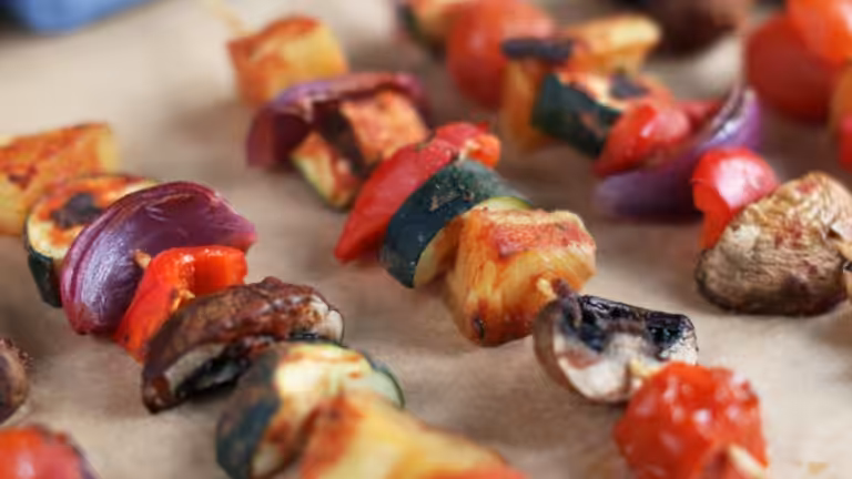Vegetable and fruit skewers