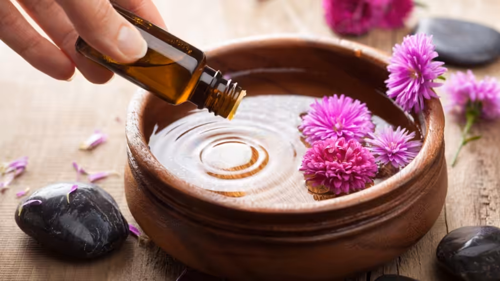 Essential oil in water bowl