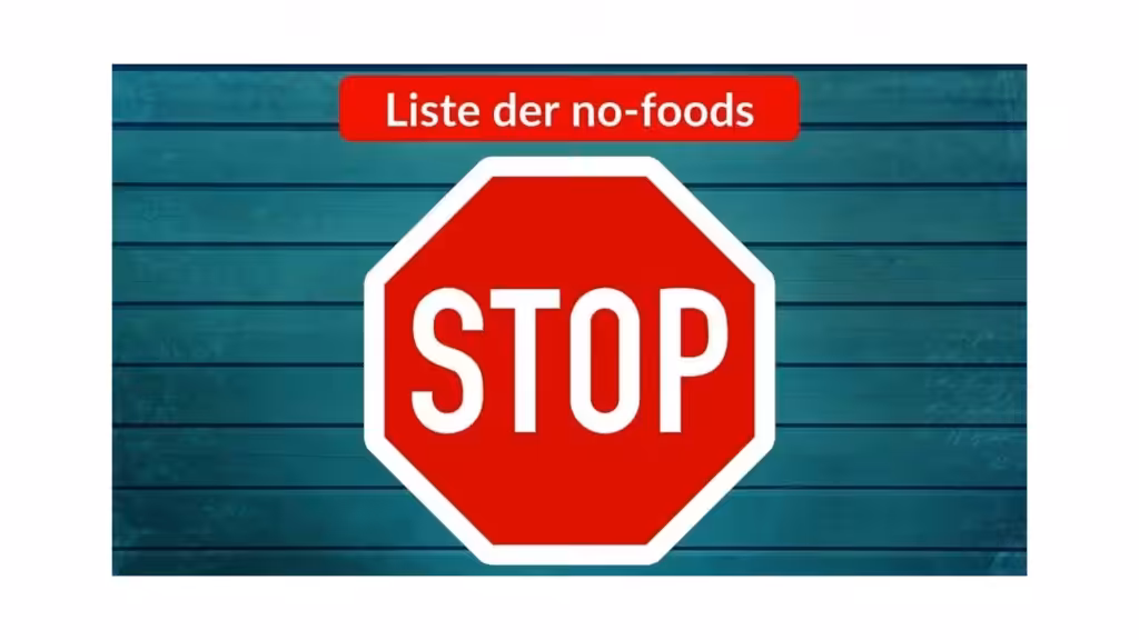 Stopp-Schild für die No-Foods