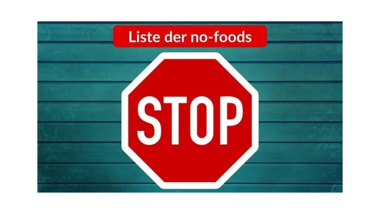 Stop sign for the no-foods