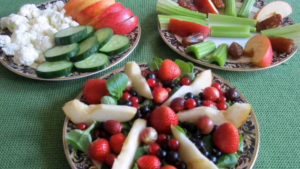 3 plates of adrenal snacks